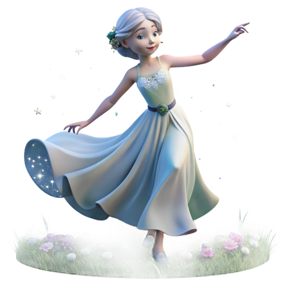 beautiful artistic A Playful Nymph Dancing in a Moonlit professional png
