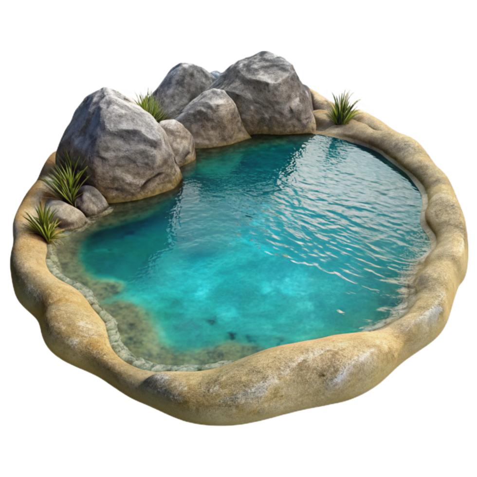 elegant abstract Clear Lake Waters Isolated high quality png