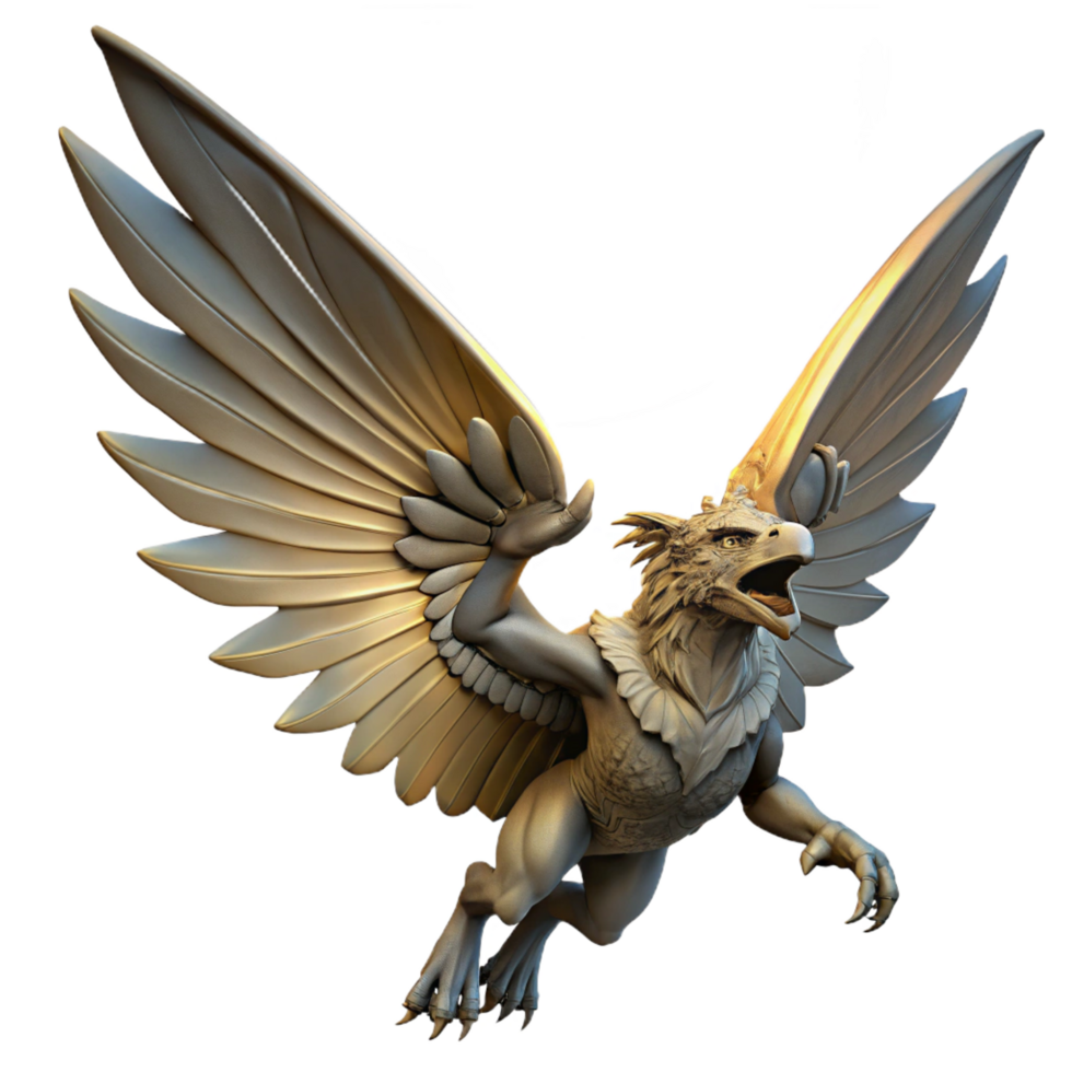 impressive creative A Winged Harpy Swooping Down from the Sky authentic png