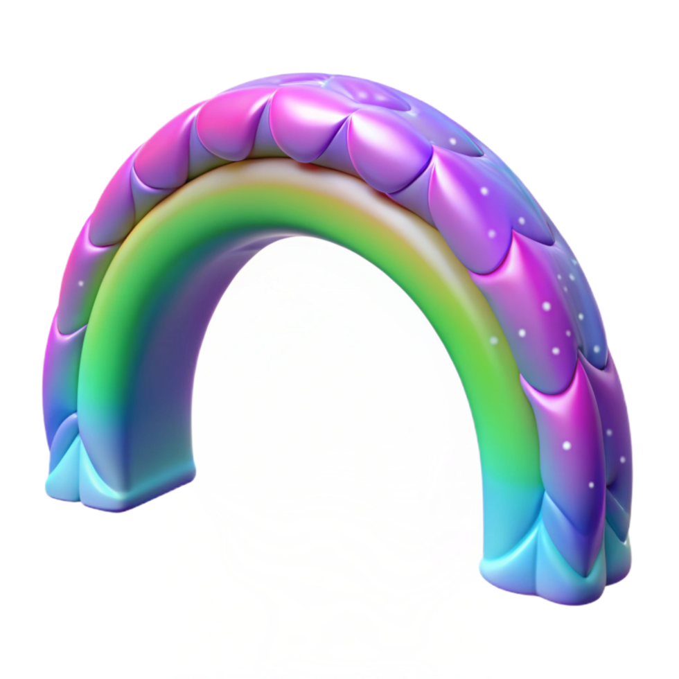 stunning classic Colorful Auroral Arch Transparent Background Element professional png