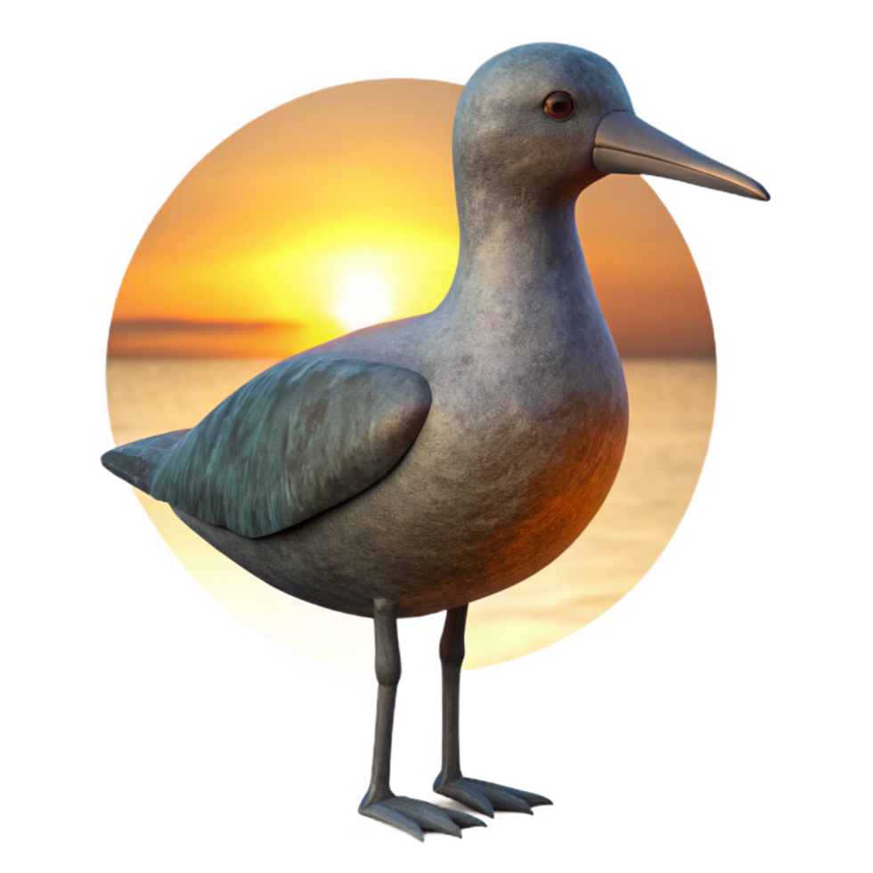 elegant traditional Coastal Birds Isolated Silhouette Against Sunset high resolution png