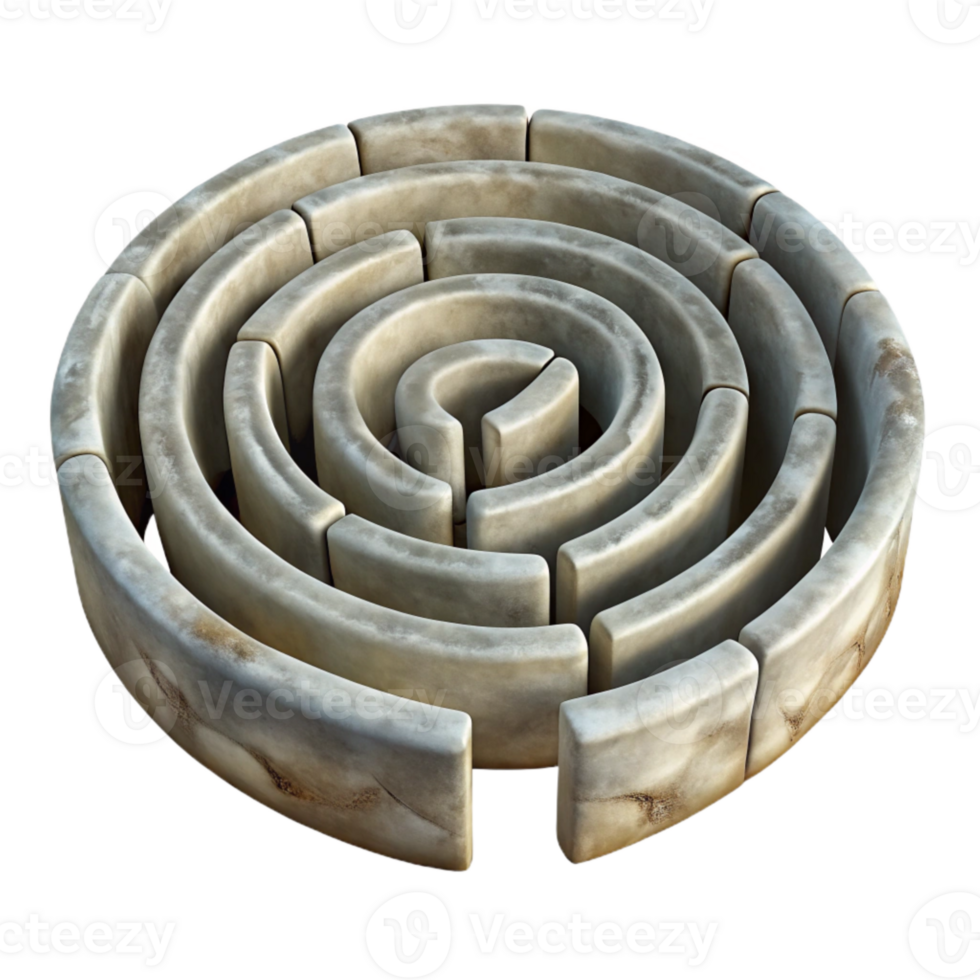 wonderful contemporary Curved Luminari Labyrinth Path Cutout Transparent Background detailed png