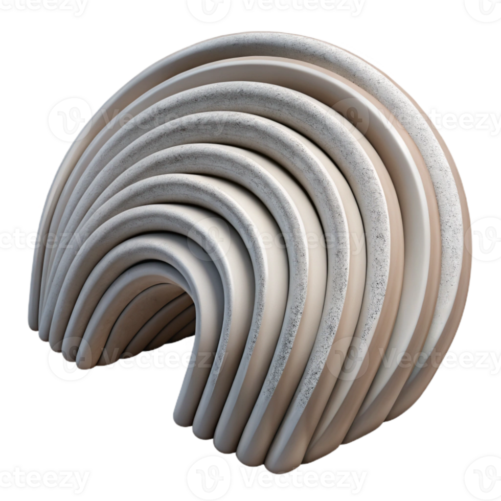 vibrant vintage Curved Lines Creating Depth Illusion Cutout exclusive png