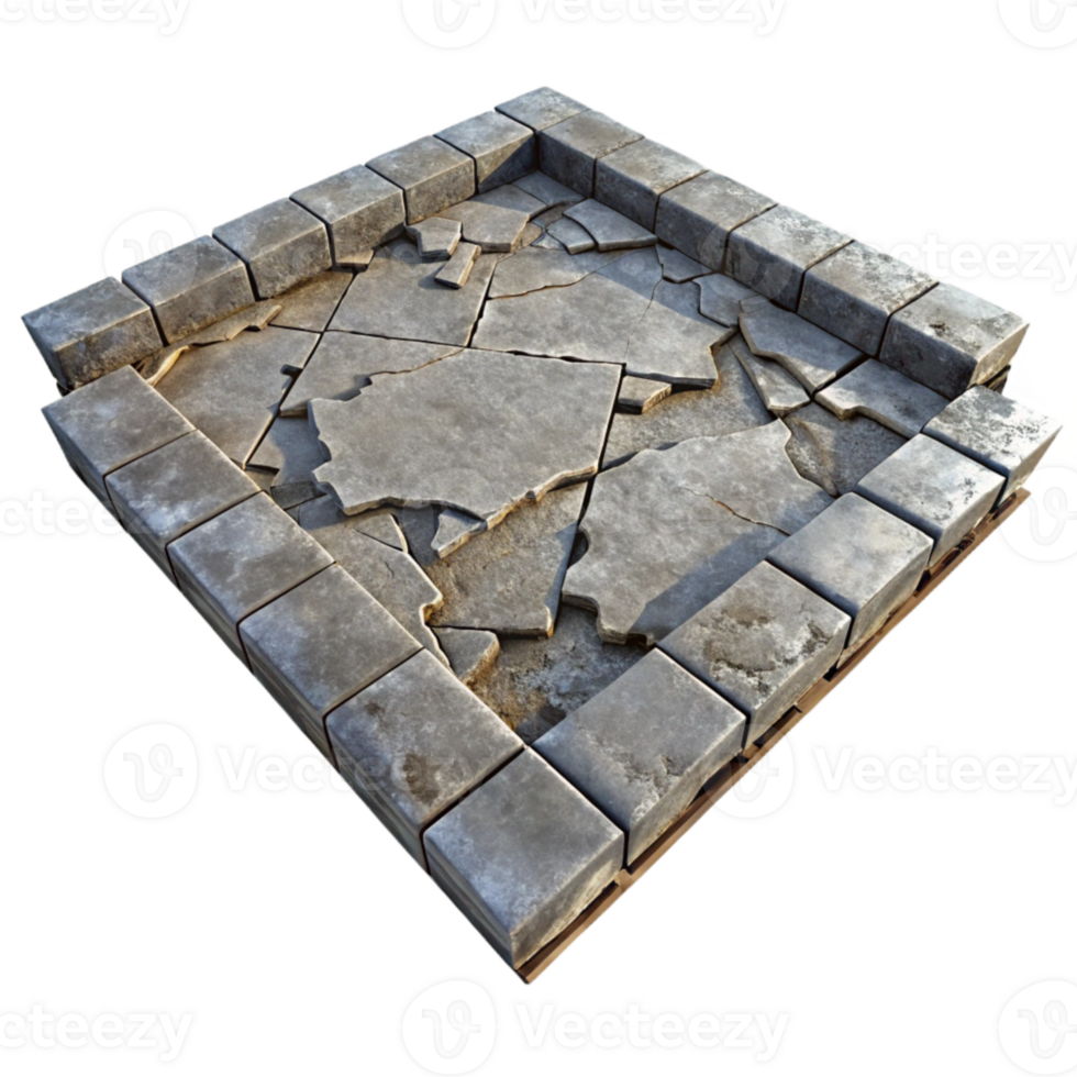 stunning traditional Damaged Concrete Floor Texture Isolated premium png