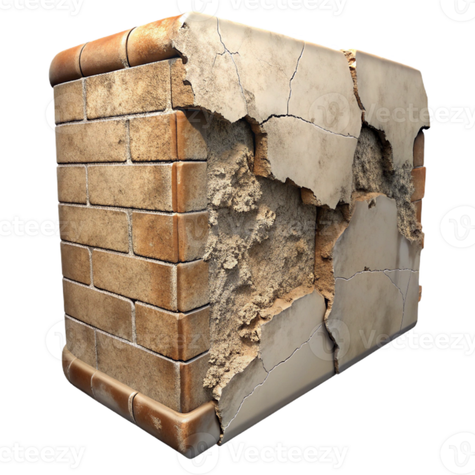 magnificent vintage Damaged Plaster Wall Texture Isolated detailed png