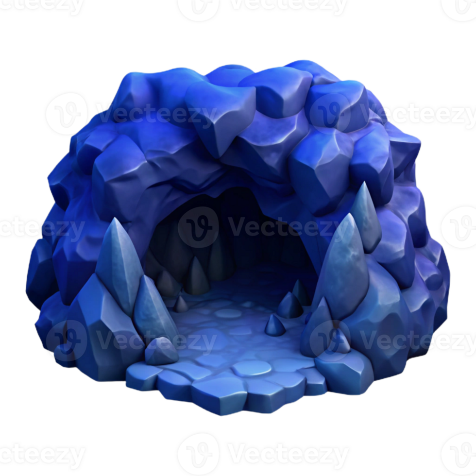elegant traditional Dark Blue Ocean Depth Cavern Cutout high quality png
