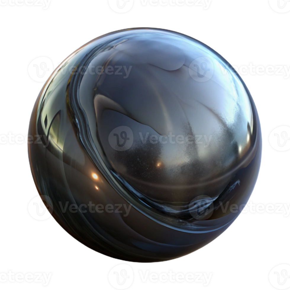 magnificent modern Dark Glass Distortion Reflection with Transparent Background professional png
