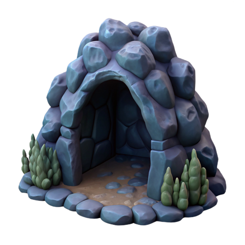 impressive abstract Deep Sea Cave Entrance with Dark Shadows Isolated high resolution png