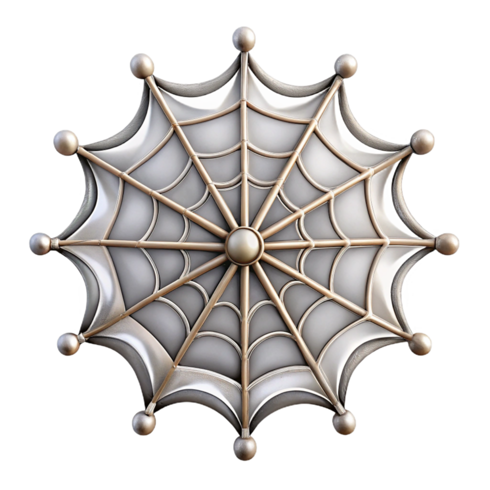 stunning vintage Delicate Spider Web Isolated with Dewdrop Detail authentic png