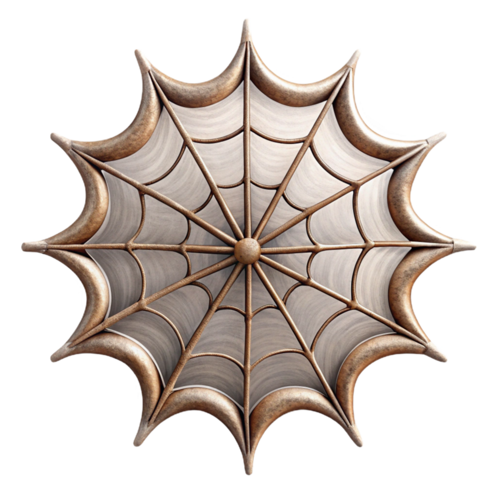 serene artistic Delicate Spider Web Isolated with Dewdrop Detail high resolution png