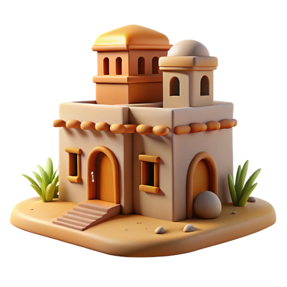 beautiful traditional Desert Aerthys Building Cutout Isolated Element high quality png