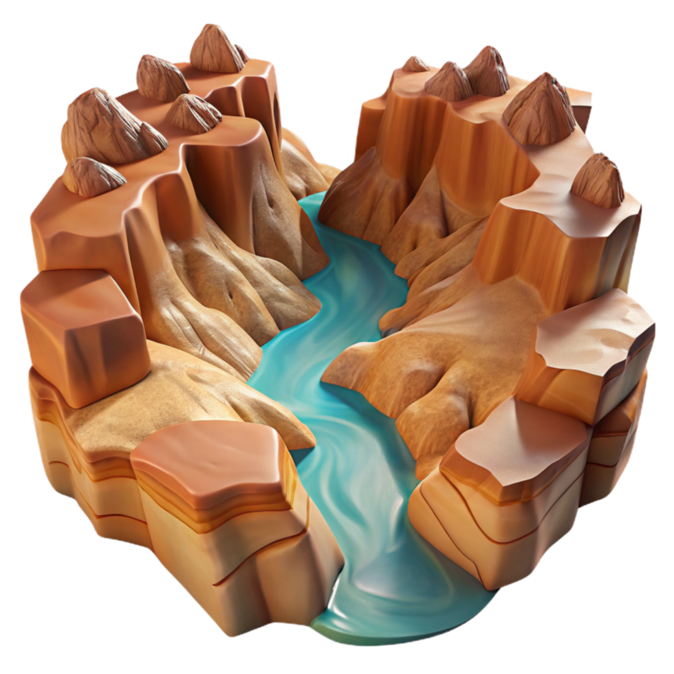 serene classic Desert Canyon Transparent Background Dramatic Sunlight high resolution png