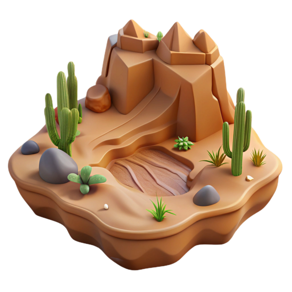 impressive traditional Desert Landscape Isolated Glimmering Canyon Element exclusive png