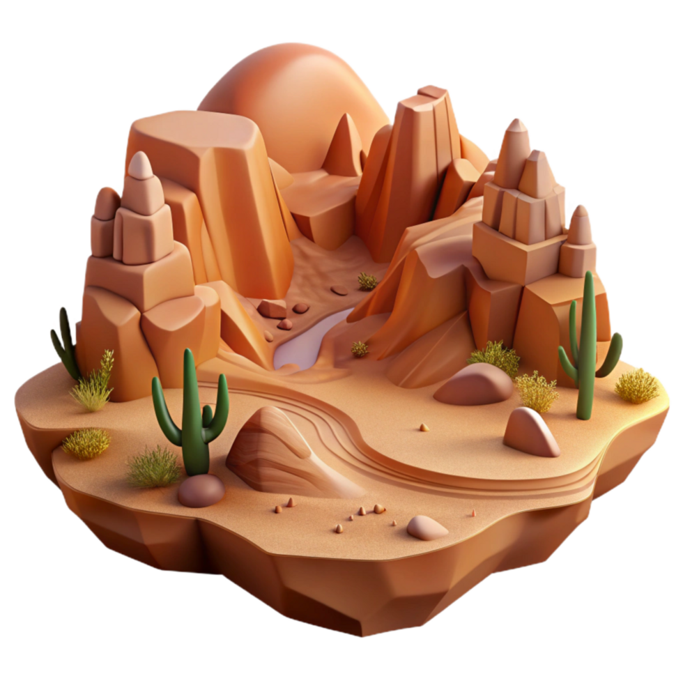 magnificent modern Desert Landscape Isolated Glimmering Canyon Element genuine png