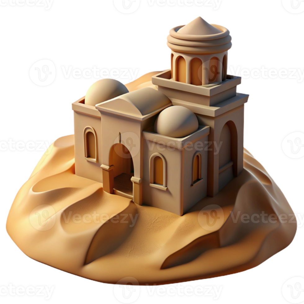 serene modern Desert Sand Dune Aerthys Building Isolated Element png