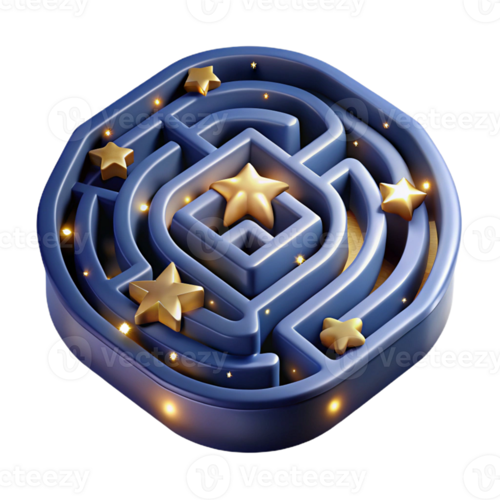 extraordinary classic Detailed Luminari Maze Cutout on Transparent Background premium png