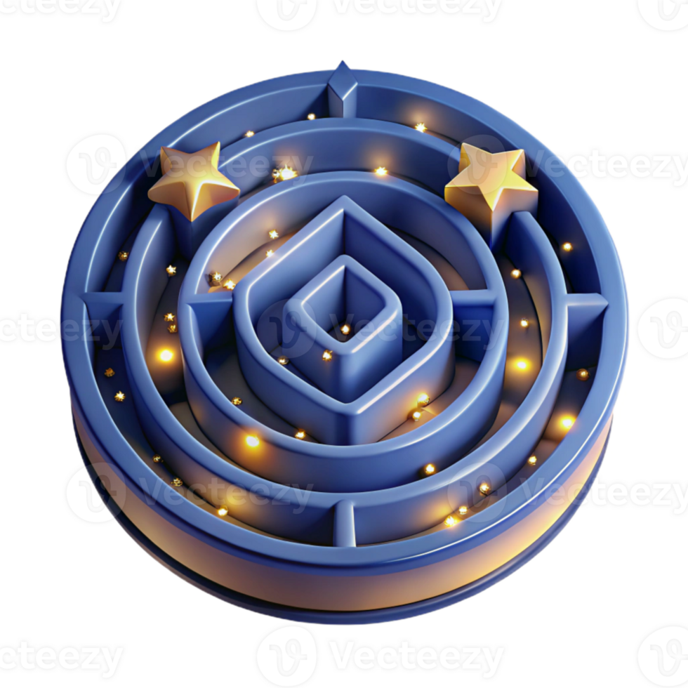 beautiful vintage Detailed Luminari Maze Cutout on Transparent Background authentic png
