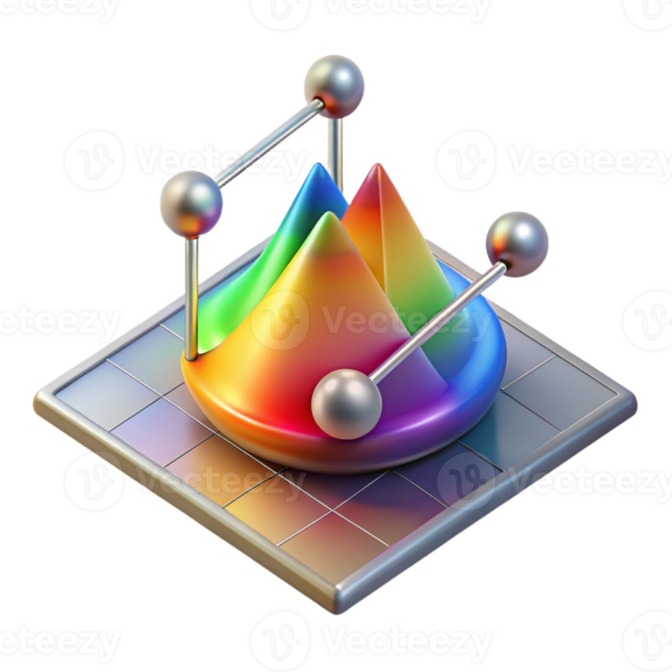 extraordinary artistic Detailed Spectral Analysis Diagram Isolated premium png
