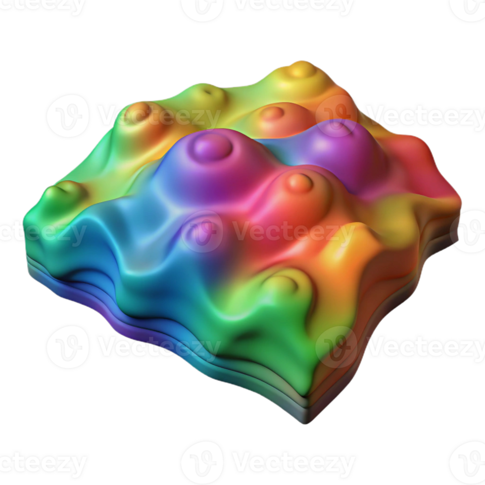 dramatic creative Detailed Spectral Topography Map Isolated exclusive png