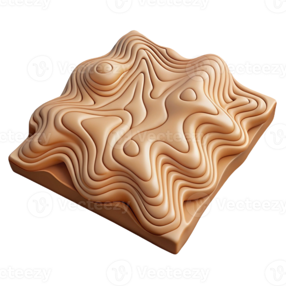 elegant modern Detailed Topographic Map Contours Isolated on Transparent Background high resolution png