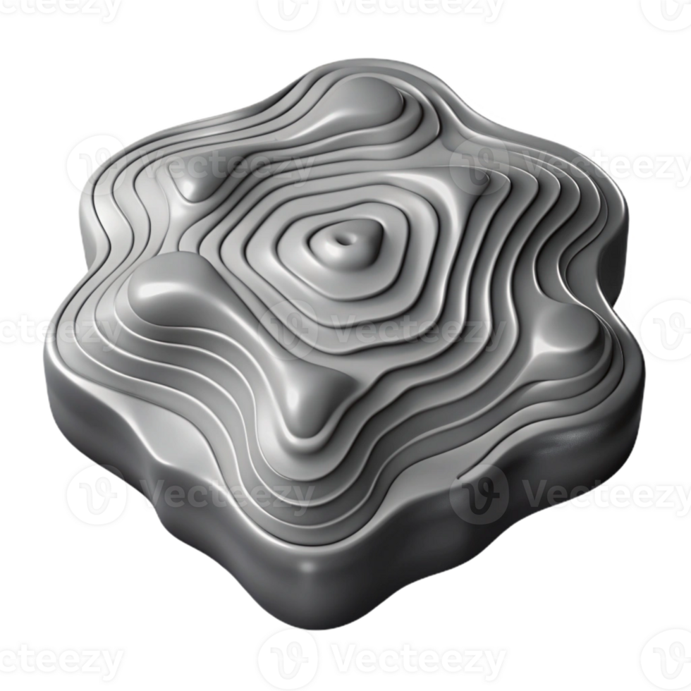 serene classic Detailed Topographic Relief Isolated Element Grayscale png