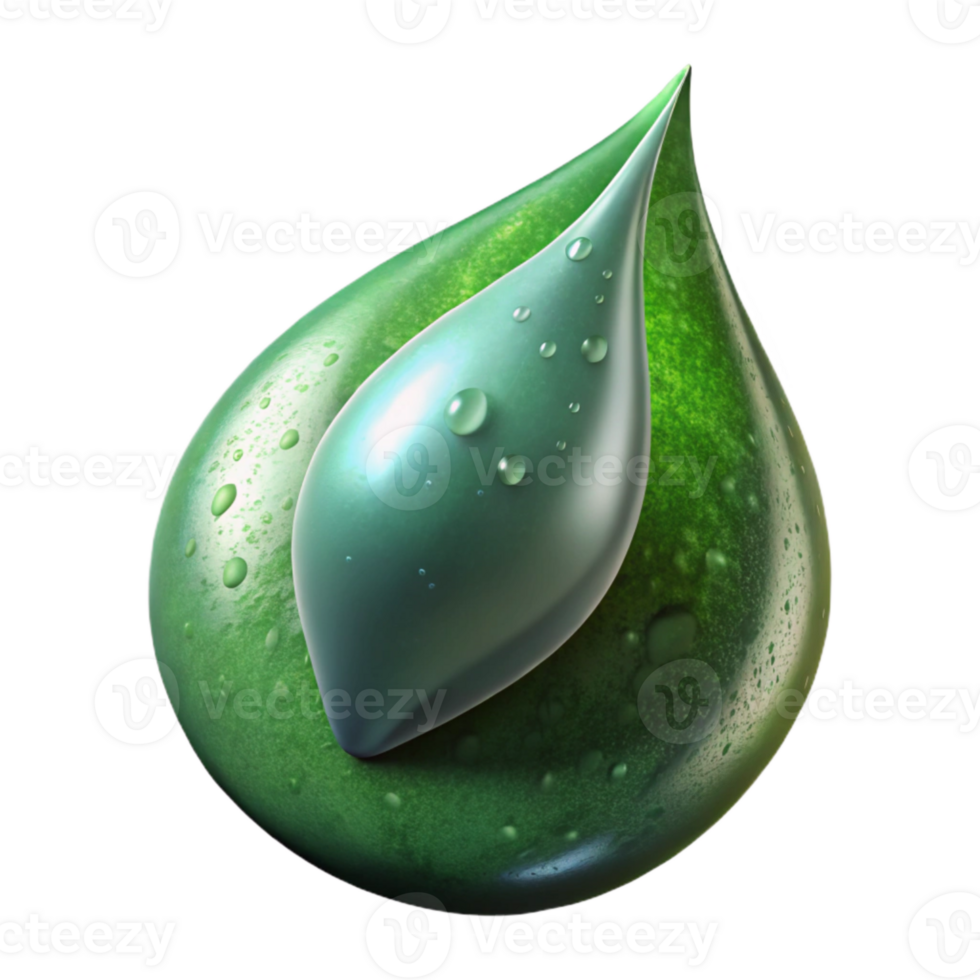 serene contemporary Dewdrop on Leaf Macro Photography Isolated premium png