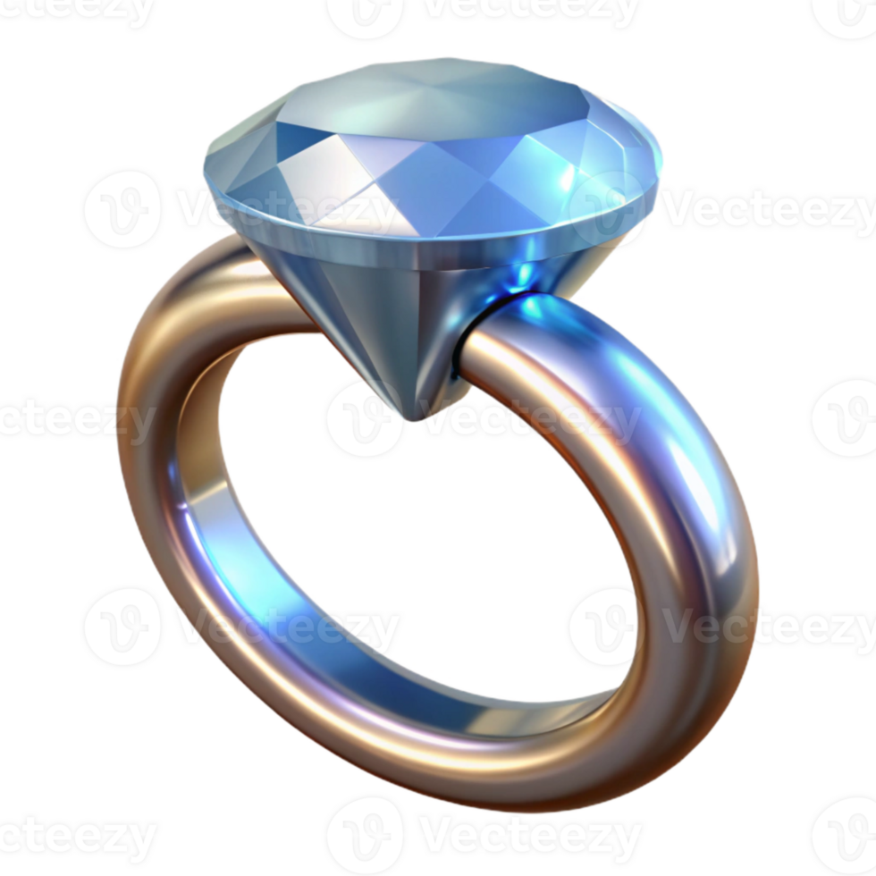 magnificent modern Diamond Ring Sparkle Closeup Transparent Background authentic png