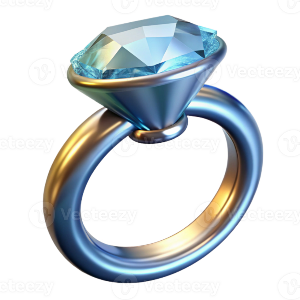 impressive contemporary Diamond Ring Sparkle Closeup Transparent Background professional png