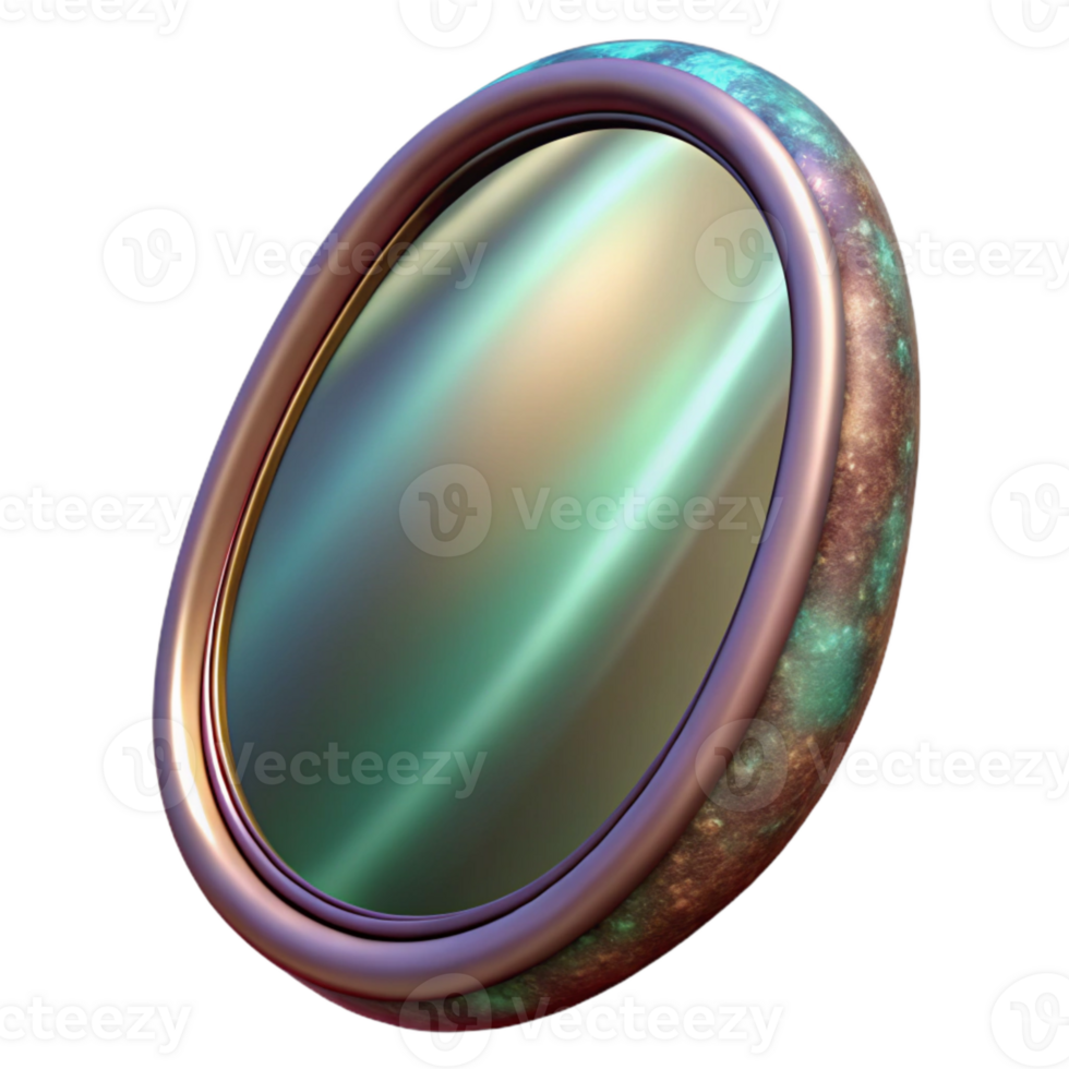 beautiful modern Distorted Mirror Reflection Isolated high resolution png