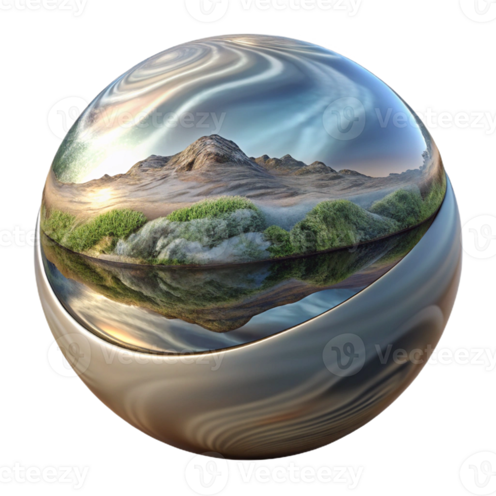 beautiful rustic Distorted Nature Reflection Transparent Background genuine png