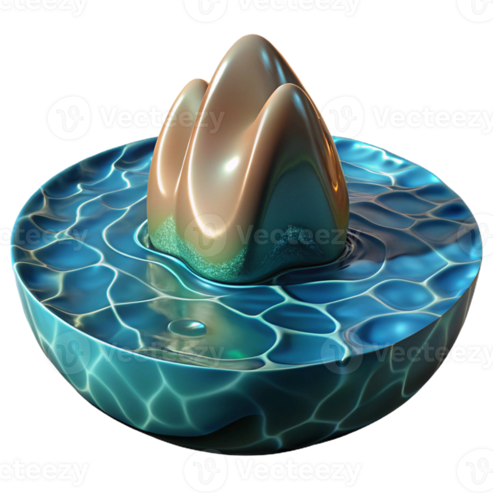 extraordinary artistic Distorted Sharp Reflection in Water Cutout genuine png