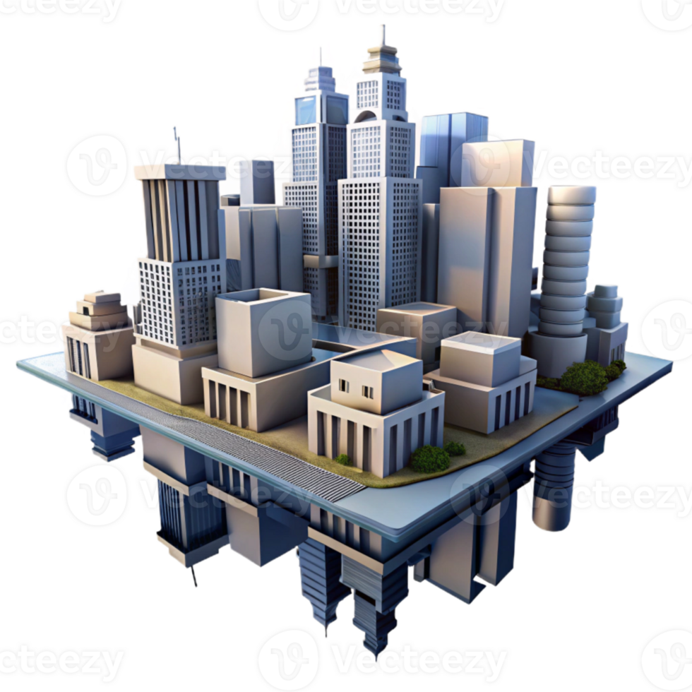 impressive abstract Distorted Urban Scene Reflection in Water Cutout genuine png