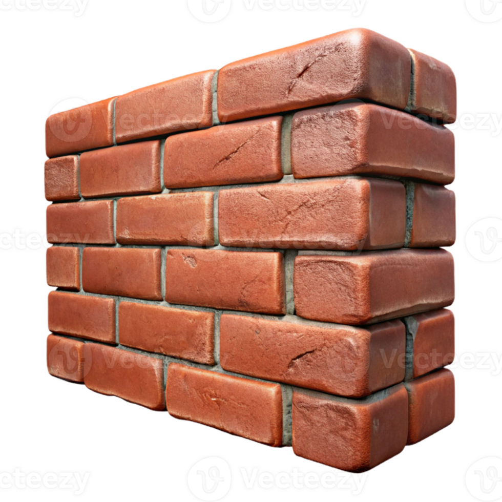 elegant creative Distressed Brick Wall Texture Isolated on White detailed png