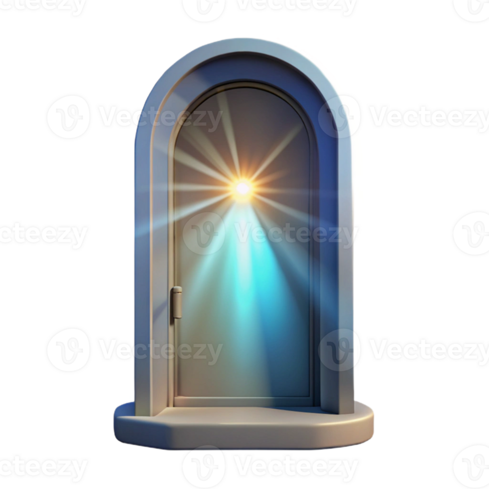 extraordinary rustic Doorway with Bright Light Stream Isolated png