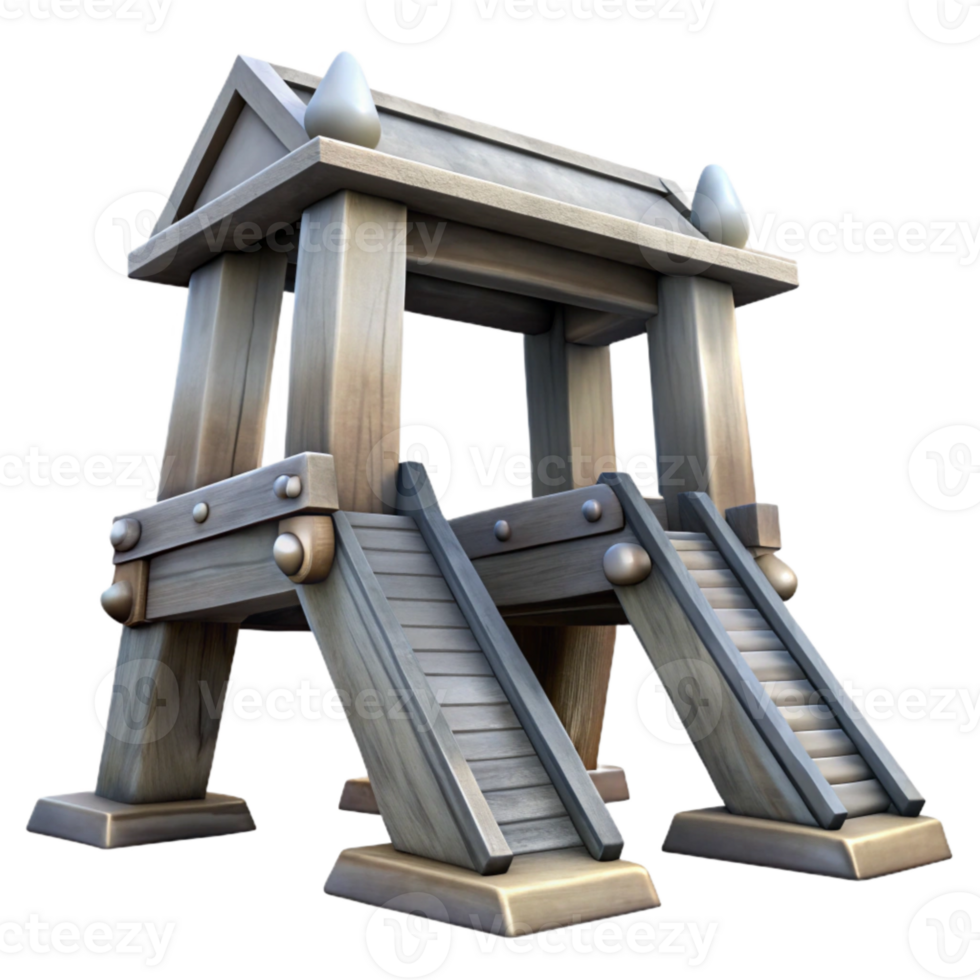 serene traditional Drawbridge Upwards Angle Isolated Element png