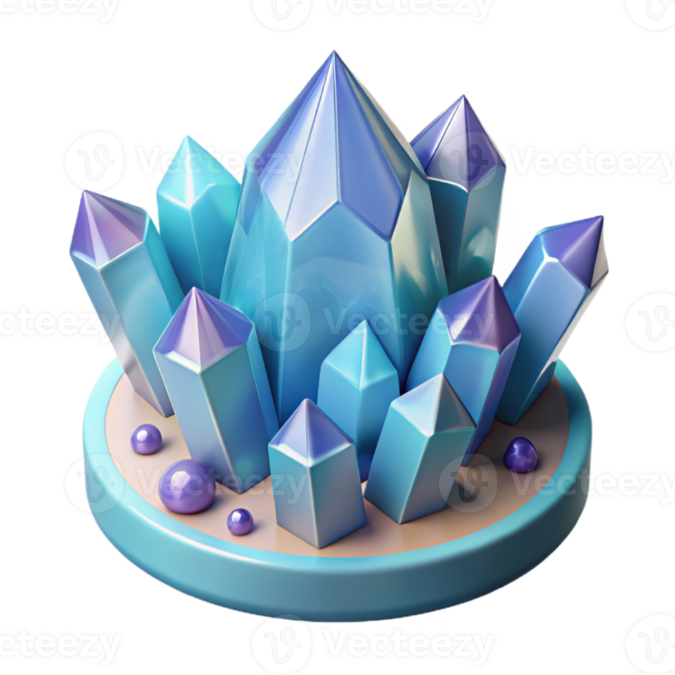 beautiful abstract Dream Crystallization Cutout Geometric Shapes Isolated on Transparent Background detailed png