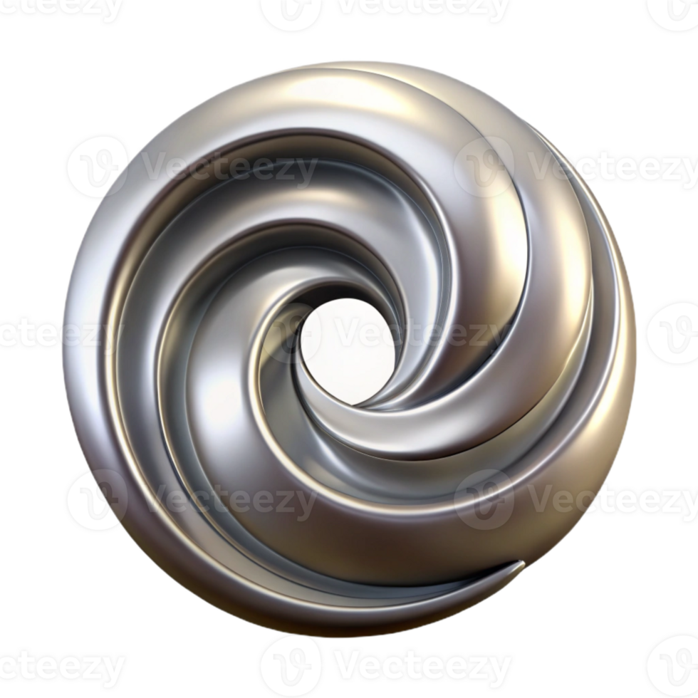 stunning contemporary Dynamic Alloy Swirl Isolated Silver Element high quality png