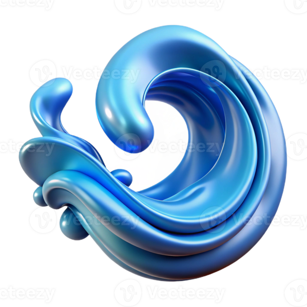 serene abstract Dynamic Water Flow Abstract Design Cutout Element detailed png
