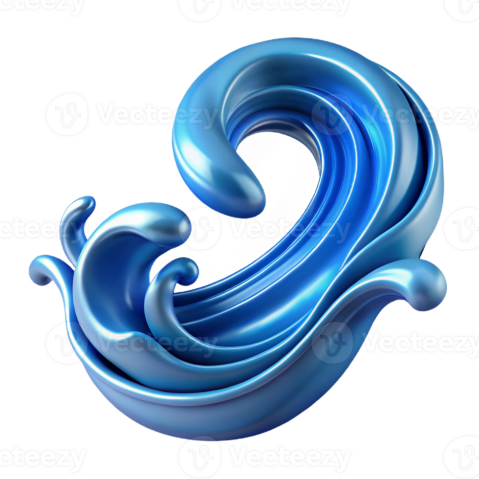 magnificent artistic Dynamic Water Flow Abstract Design Cutout Element high resolution png