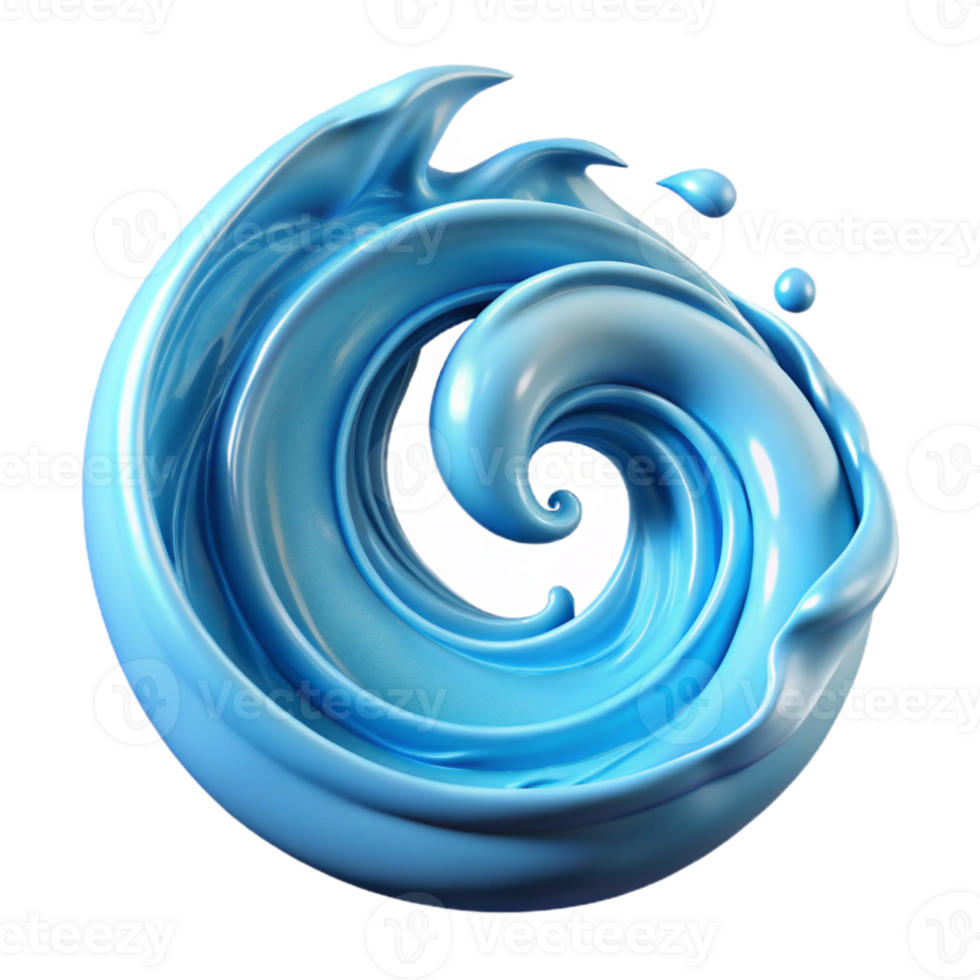 impressive artistic Dynamic Water Swirl Isolated Cutout Element high resolution png