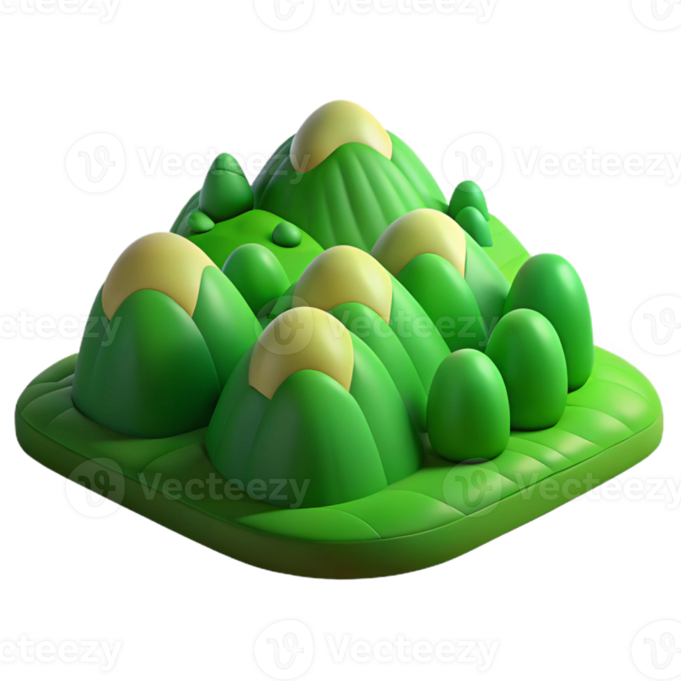 vibrant rustic Earthy Landscape Cutout with Vibrant Green Hues exclusive png