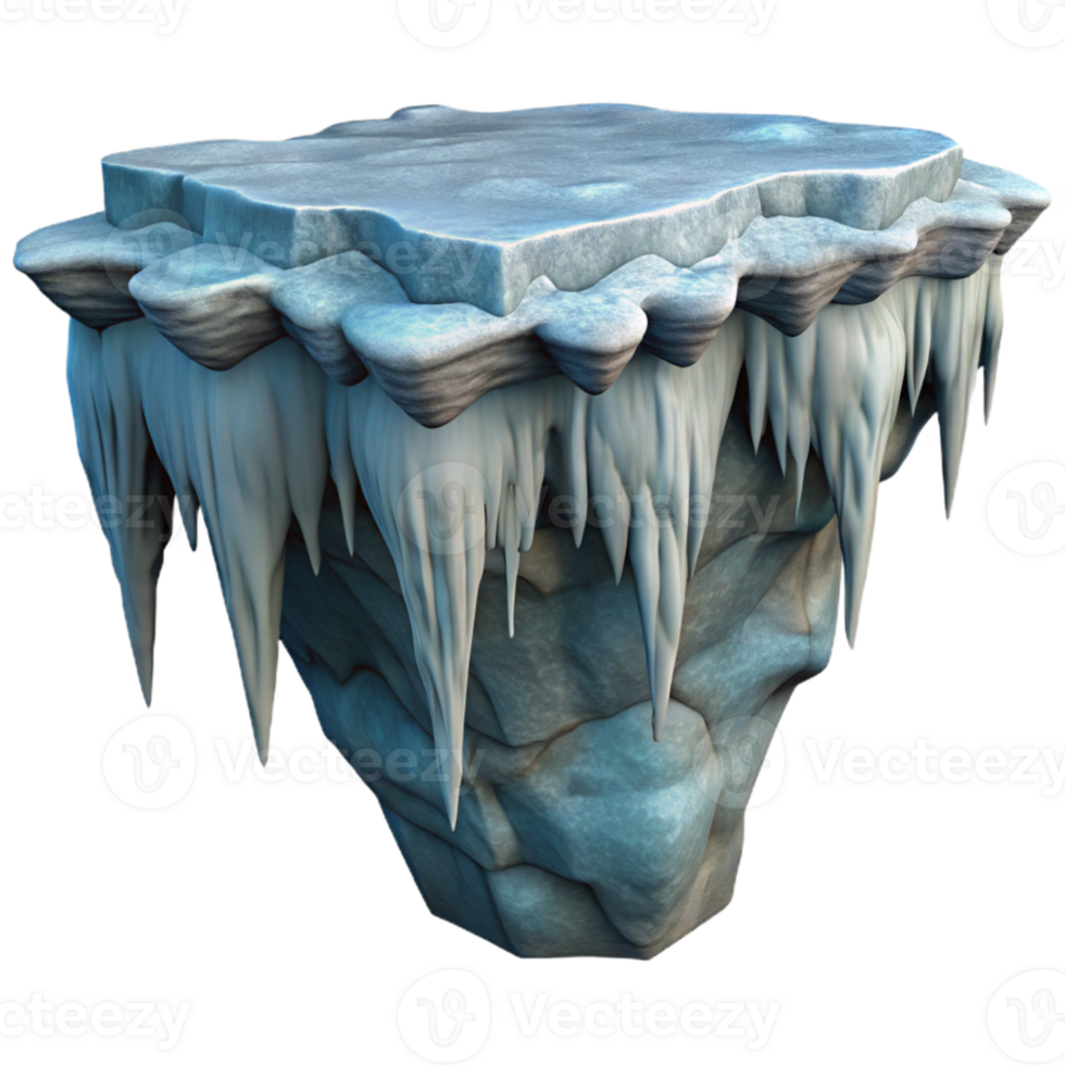 impressive classic Fjord Cliff Face with Icicles Cutout genuine png
