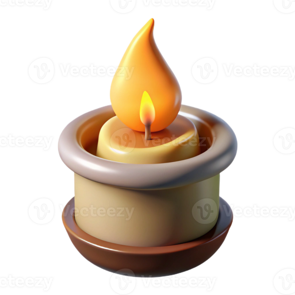 beautiful artistic Flickering Candlelight Cutout Isolated Flame on Transparent Background high resolution png