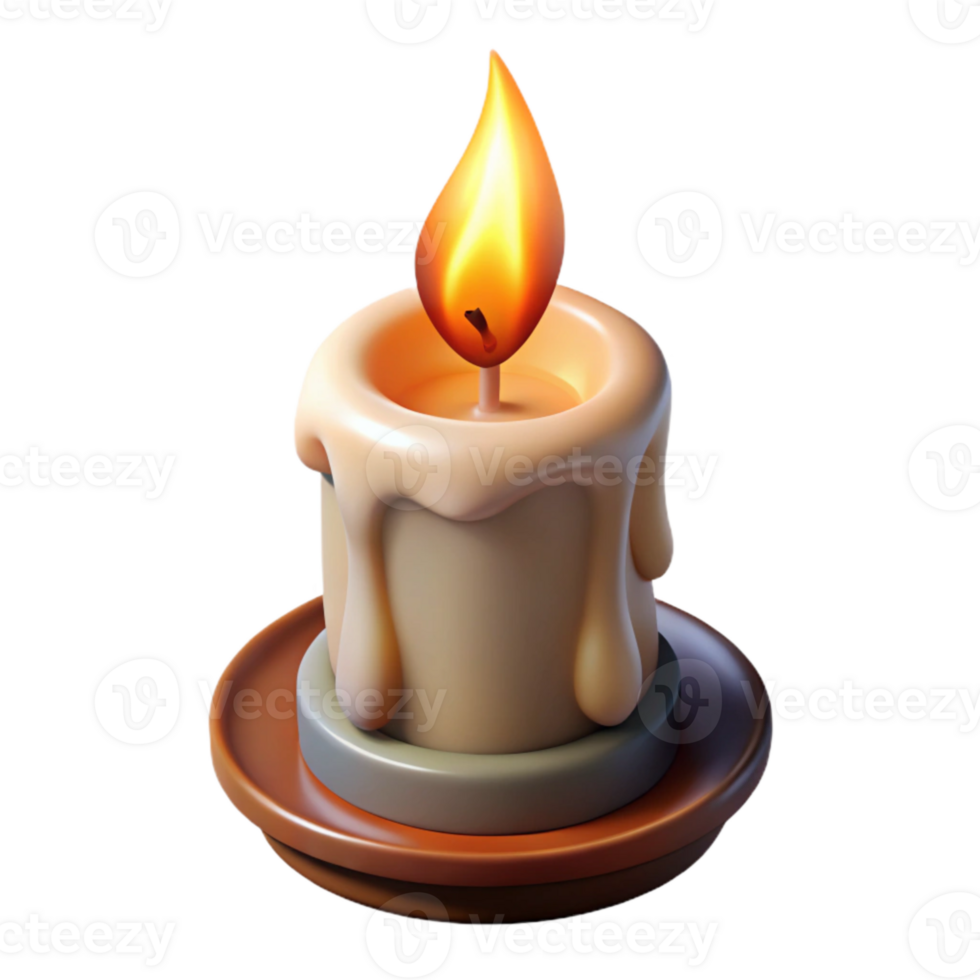 beautiful abstract Flickering Candlelight Cutout Isolated Flame on Transparent Background genuine png