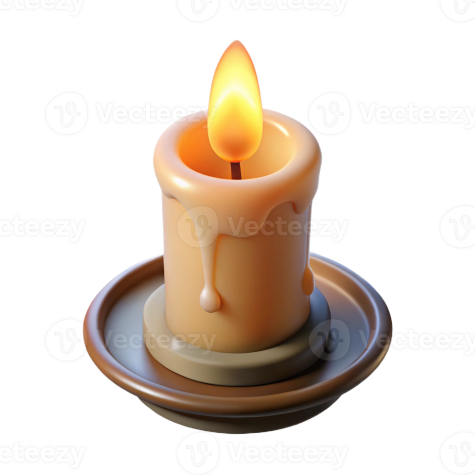 magnificent contemporary Flickering Candlelight Cutout Isolated on Transparent Background png