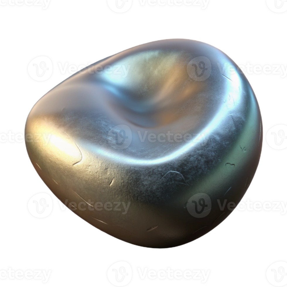 magnificent minimalist Floating Object with Metallic Sheen Cutout high quality png