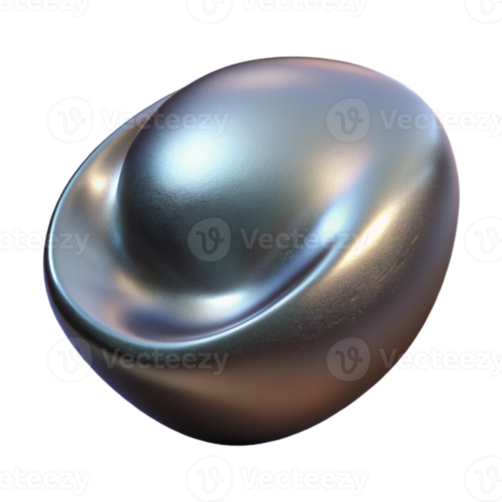 magnificent minimalist Floating Object with Metallic Sheen Cutout premium png