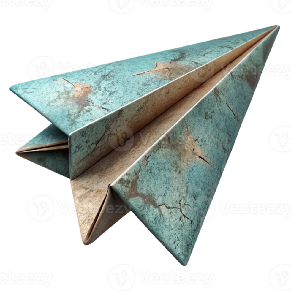 stunning abstract Folded Paper Airplane Depth Illusion Cutout premium png