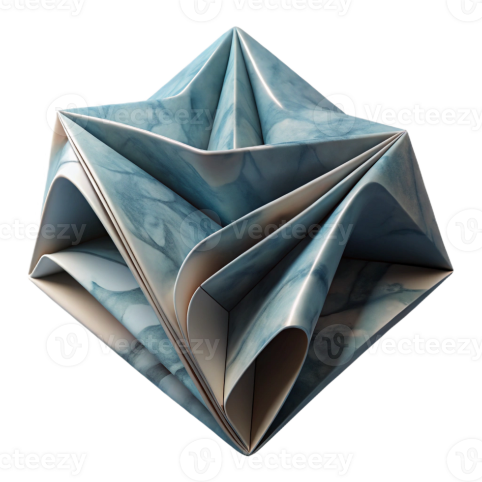 beautiful vintage Folded Paper Effect with Depth Illusion Transparent exclusive png