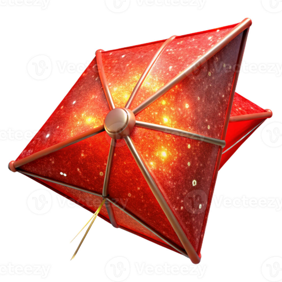 vibrant classic Folded Solar Sail Ready for Deployment Transparent high resolution png